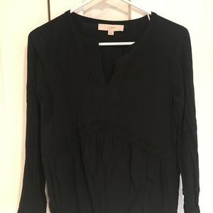 Loft Black Blouse